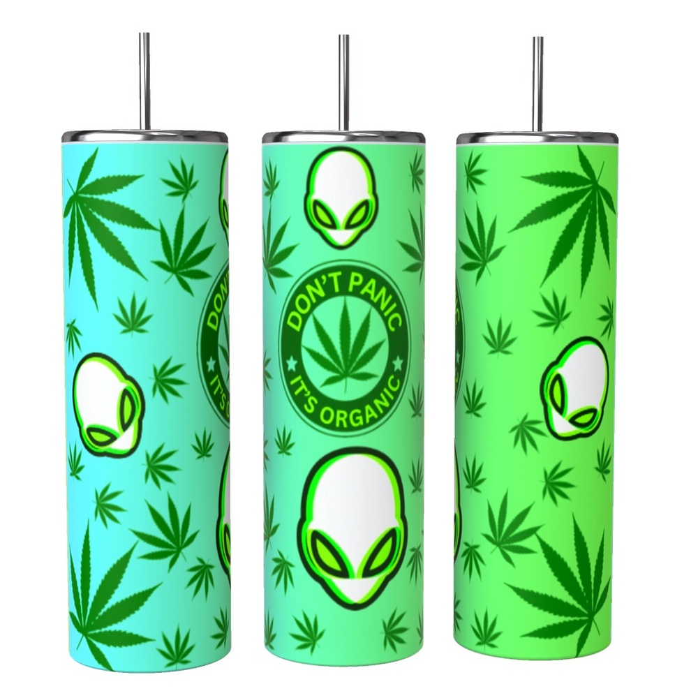 DON’T PANIC, IT’S ORGANIC 20oz STAINLESS STEEL SUBLIMATED TUMBLER INSULATED